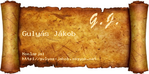 Gulyás Jákob névjegykártya